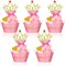 72PCS Glittery Princess Cupcake Toppers – Pink & Gold Crown Tiara Picks for Birthday, Baby Shower & Wedding